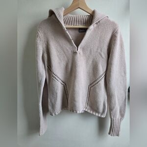 B.U.M. Equipment V-Neck Sweater in Cream